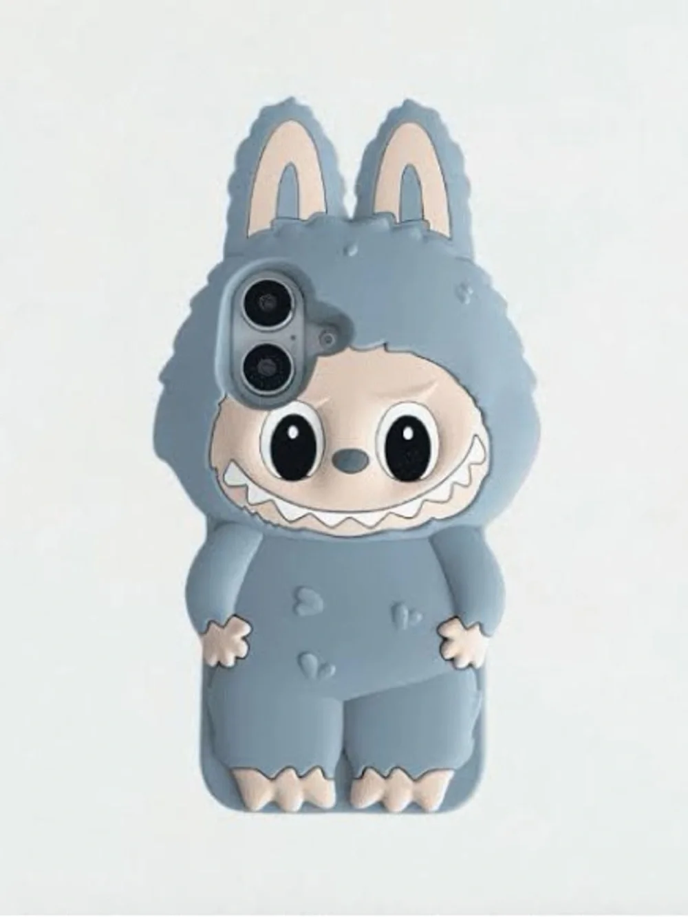 Silicone Labubu iPhone Case - Blue